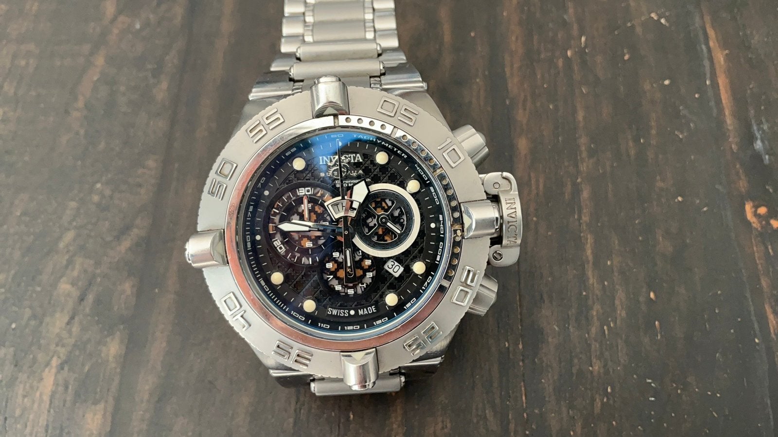 Invicta Subaqua Noma IV Chrono model 6555, Sieraden, Tassen en Uiterlijk, Ophalen, Zo goed als nieuw, Staal, Overige merken