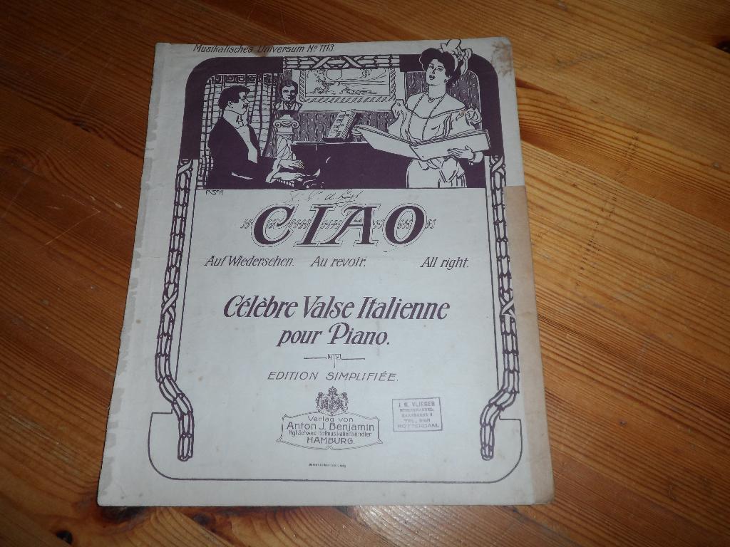Ciao - celebre valse italienne, Gebruikt, Ophalen of Verzenden, Artiest of Componist, Piano