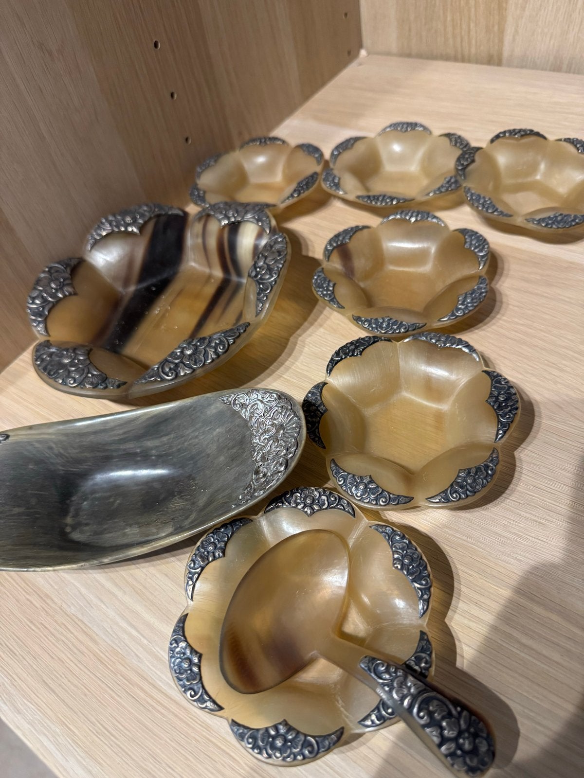 Set Djokja schaaltjes, Verzenden, Zilver