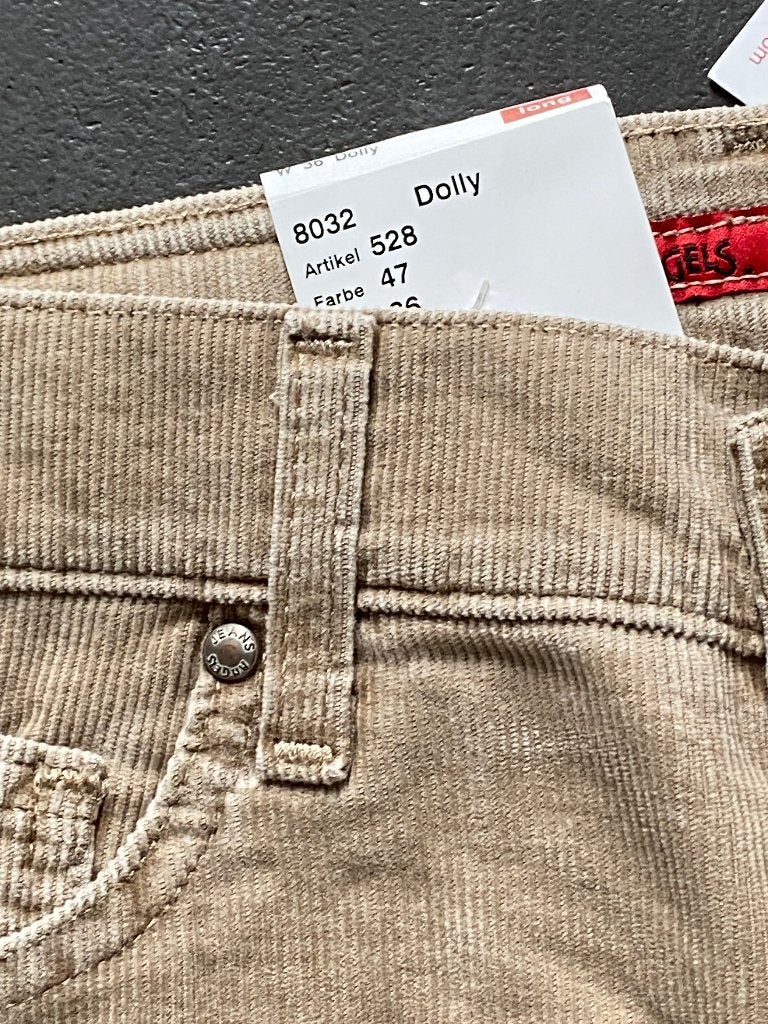K303 Nieuw: Angels 36=S Broek Dolly L32 rib-fluweel beige, Kleding | Dames, Beige, Nieuw, Ophalen of Verzenden, Angels