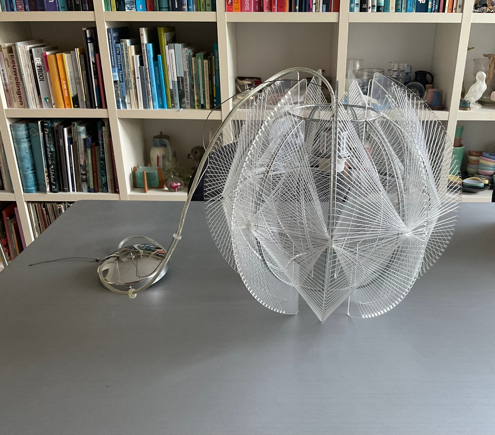 Vintage Swag lamp Paul Secon voor Sompex/Willemse 40 cm, Ophalen, Zo goed als nieuw, Kunststof