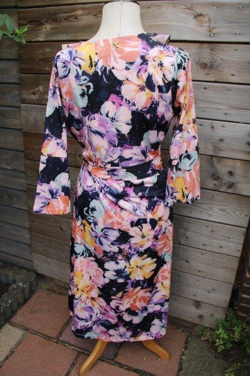 Overslagjurk lila/ roze/ oranje K-Design mt L Vaste prijs, K-design, Maat 42/44 (L), Oranje, Ophalen of Verzenden