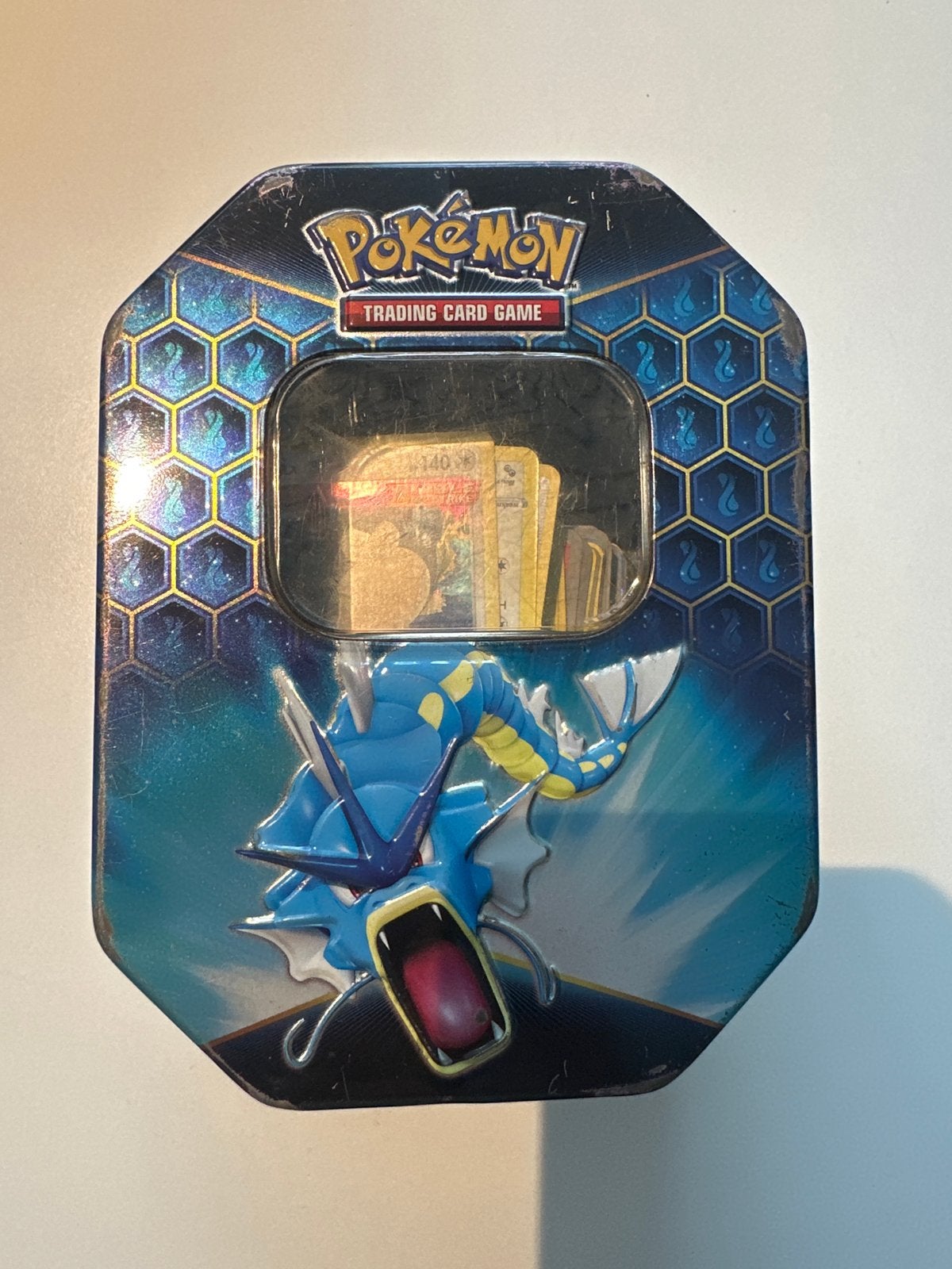 Pokémon kaarten, blik en munten, Ophalen of Verzenden, Gebruikt, Meerdere kaarten