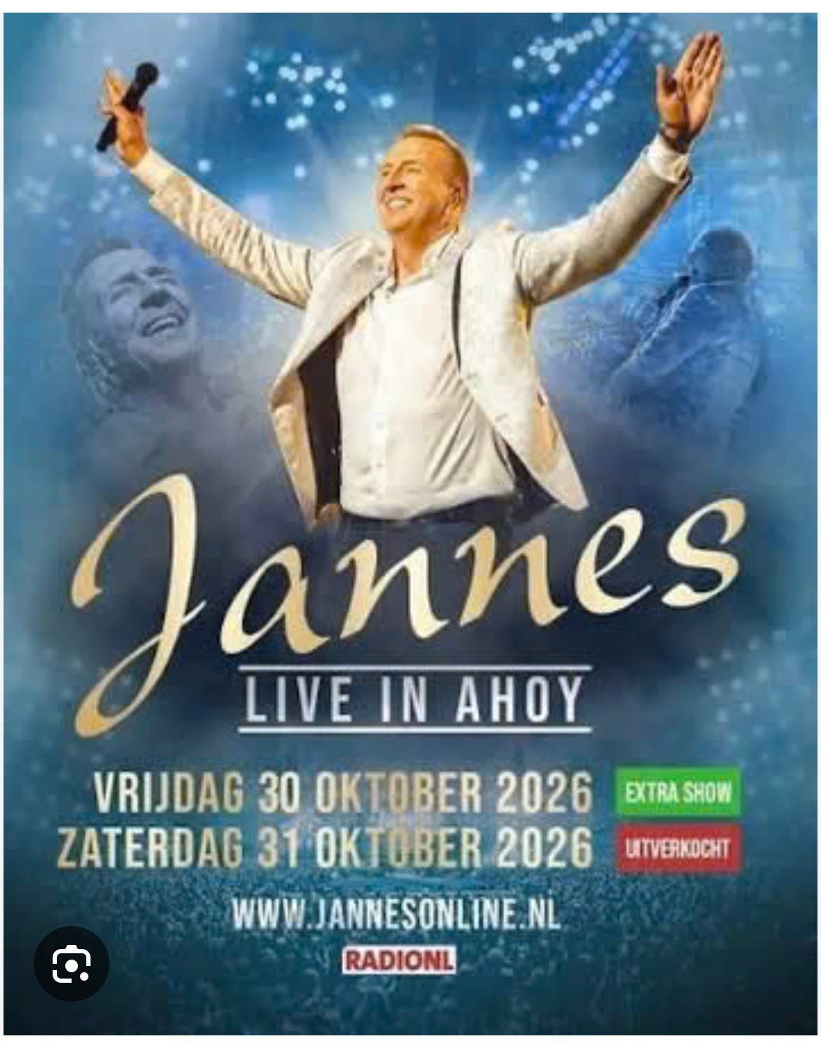 2 tickets jannes ahoy  31 oktober, Twee personen