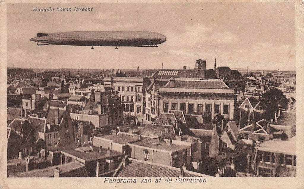 AZ939 Zeppelin boven Utrecht luchtvaart jaren 20, Verzenden, 1920 tot 1940, Ongelopen, Utrecht