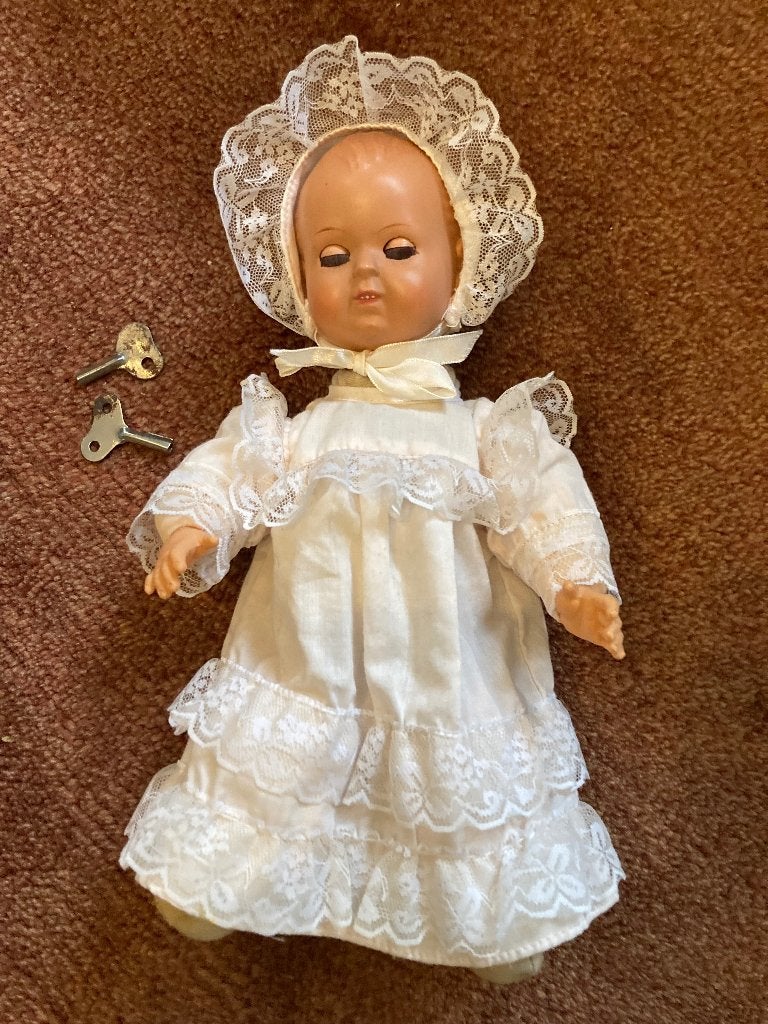 Vintage Roschi babypop, Verzamelen, Poppen, Ophalen of Verzenden, Gebruikt, Pop