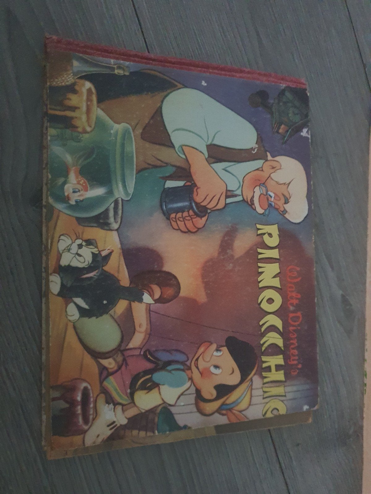 Vintage Walt Disney's Pinokkio Boek, Ophalen of Verzenden, Gelezen, Walt Disney, Sprookjes