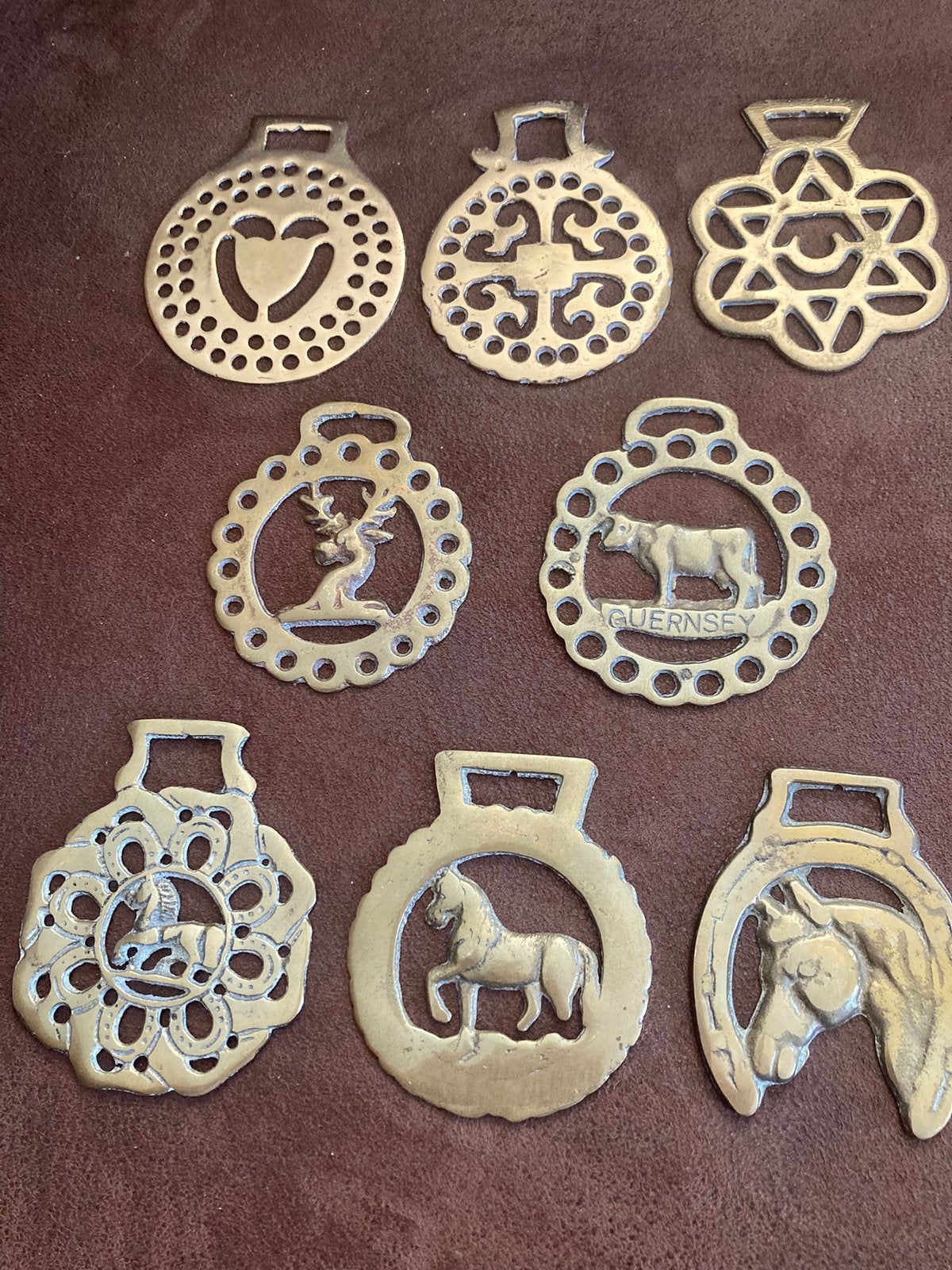 8 Vintage Messing Versiering Tuig Paard Prijs is per STUK, Antiek en Kunst, Ophalen