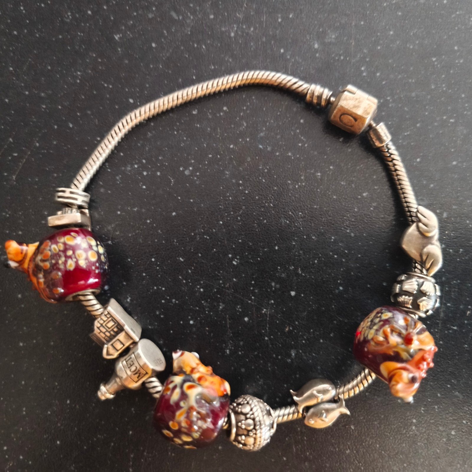Originele Chamilia zilveren bedelarmband (925), Sieraden, Tassen en Uiterlijk, Bedels, Gebruikt, Ophalen of Verzenden, Chamilia