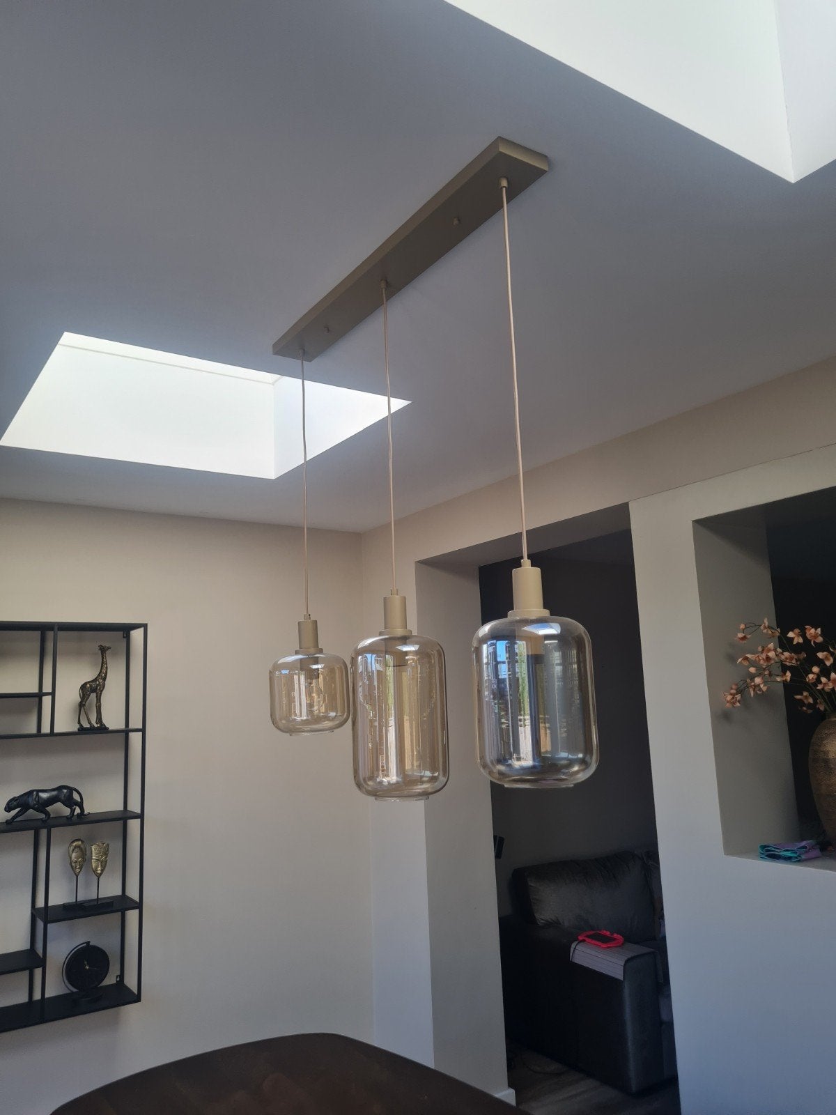 Hanglamp amber glas, Ophalen, Glas