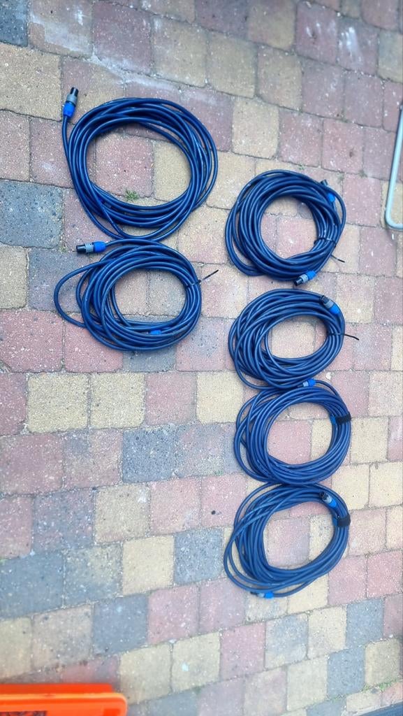 Speakon Kabels met Neutrik connectoren - 4x 15m en 2x 10m, Ophalen of Verzenden, 10 meter of meer, Luidsprekerkabel