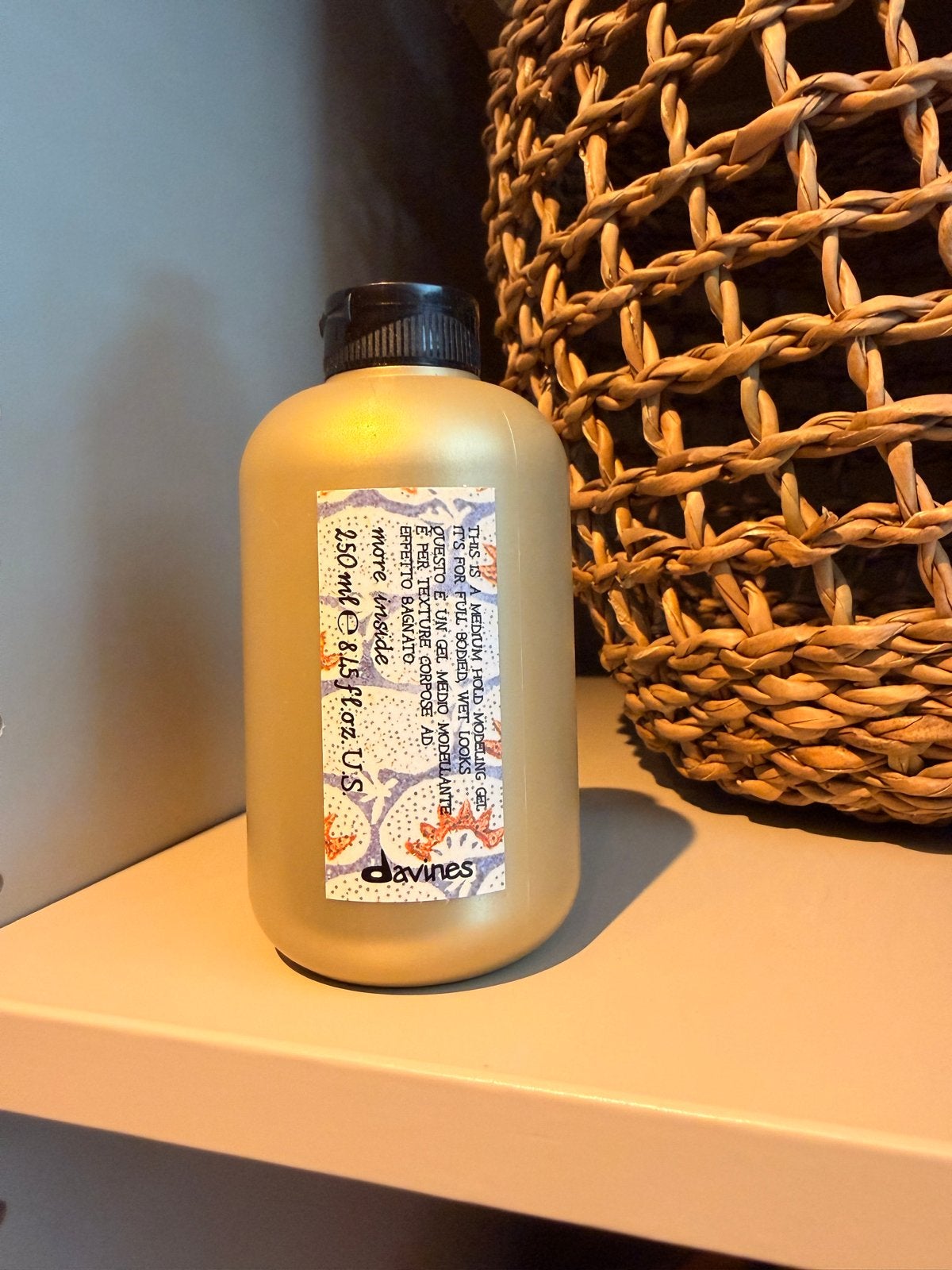 Davines More Inside Medium Hold Modeling Gel 250ml, Ophalen of Verzenden, Nieuw, Gel, Wax, Haarlak of Mousse