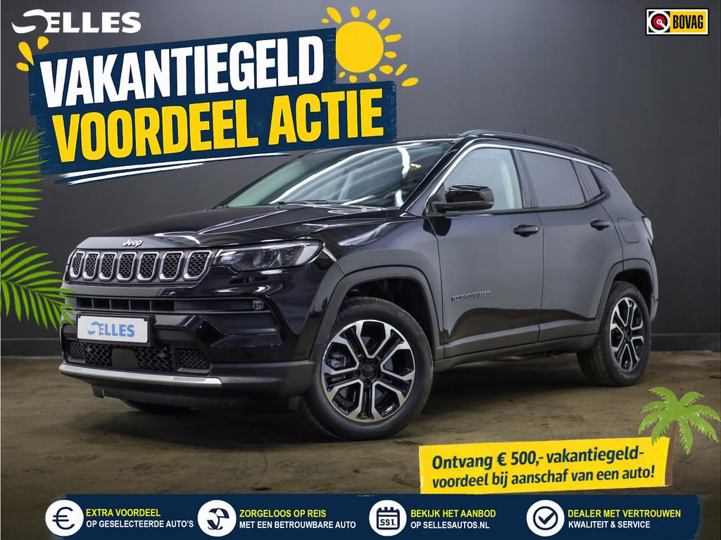 Jeep Compass 4xe 190 Plug-in Hybrid Electric Limited | SOH 9, Automaat, Start-stop-systeem, Leder en Stof, Zwart