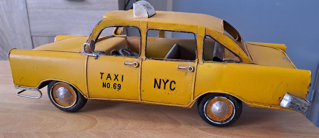 decoratie blikken TAXI auto, Ophalen of Verzenden, Zo goed als nieuw, Auto's