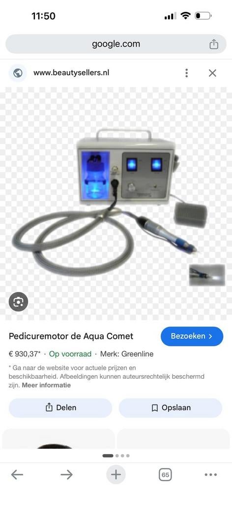 Pedicure motor ,de Aqua Comet, Diensten en Vakmensen, Schoonheidsspecialisten | Pedicure