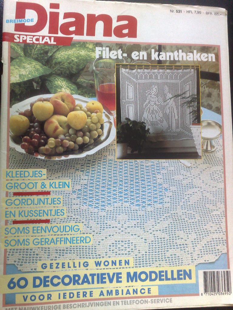 Diana special filet en kanthaken nr. 531, Verzenden, Haken, Patroon of Boek