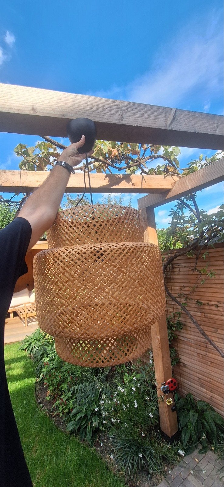 Sinnerlig hanglamp 50cm - Bamboe, Huis en Inrichting, Ophalen, Bohemian, Scandinavisch, Natuurlijk materiaal, E27 (groot)