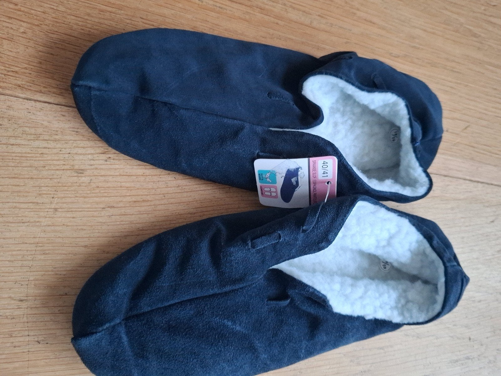 Nieuwe Spaanse sloffen, maat 39/40, donkerblauw, Ophalen of Verzenden, Nieuw, Blauw, Pantoffels of Sloffen