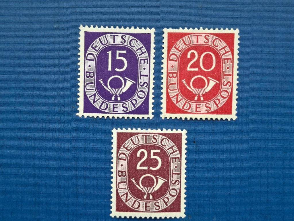 Postzegel Dui 1951 PF 3 zegels Posthoorn 01-04, Ophalen of Verzenden, BRD, Postfris