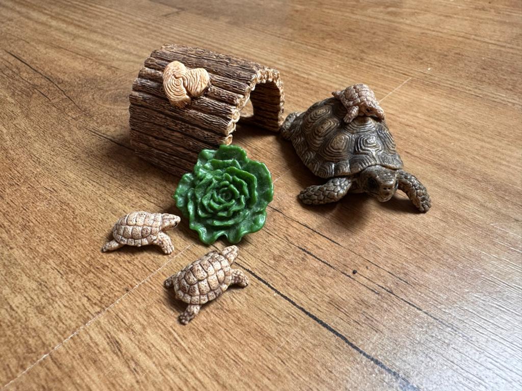 Schleich Wild Life 42506 Reuzenschildpad met baby's, Ophalen, Zo goed als nieuw