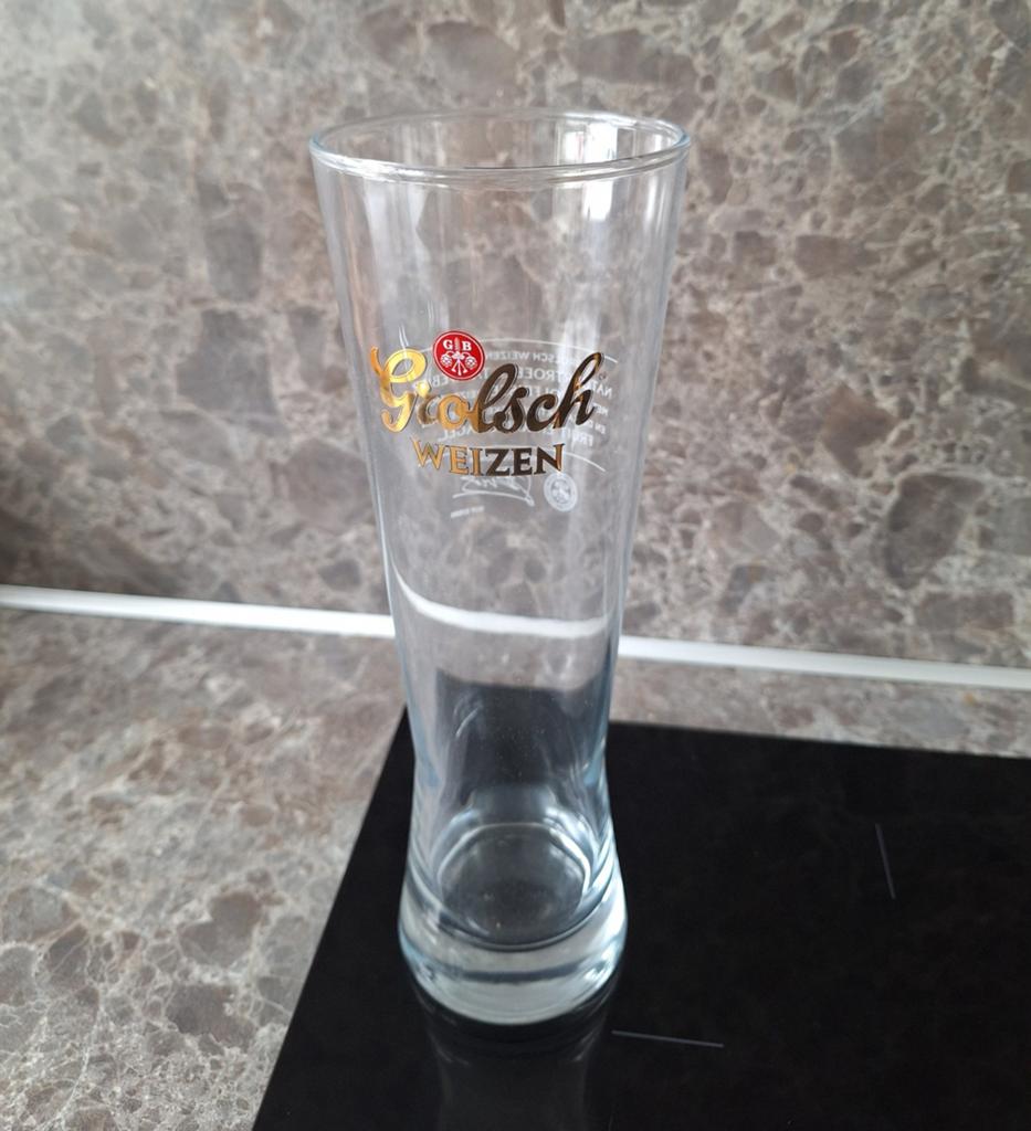 Grolsch Weizen bierglas 6 stuks nieuw, Nieuw, Ophalen of Verzenden, Meerkleurig, Overige merken