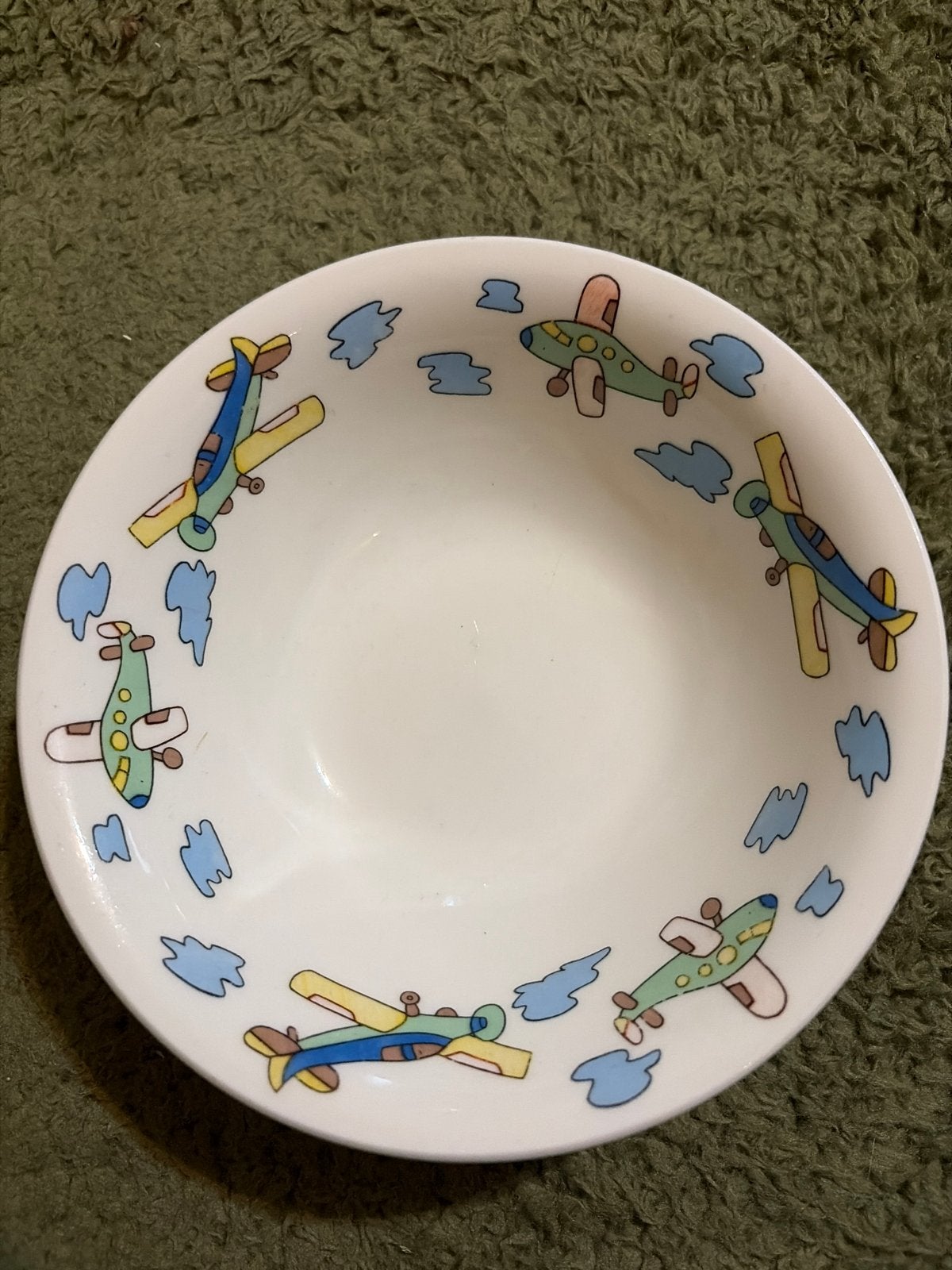 Kinderkom met Vliegtuigjes - Fijn Porselein, Antiek en Kunst, Ophalen