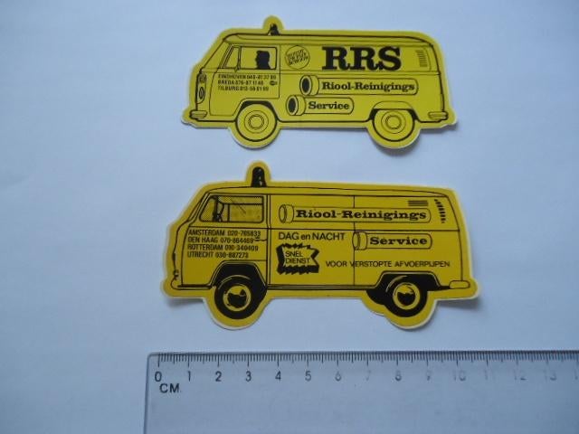 sticker oud VW BUS Volkswagen autobus t1 t2 t3 rrs oldtimer, Verzamelen, Verzenden, Zo goed als nieuw, Auto of Motor