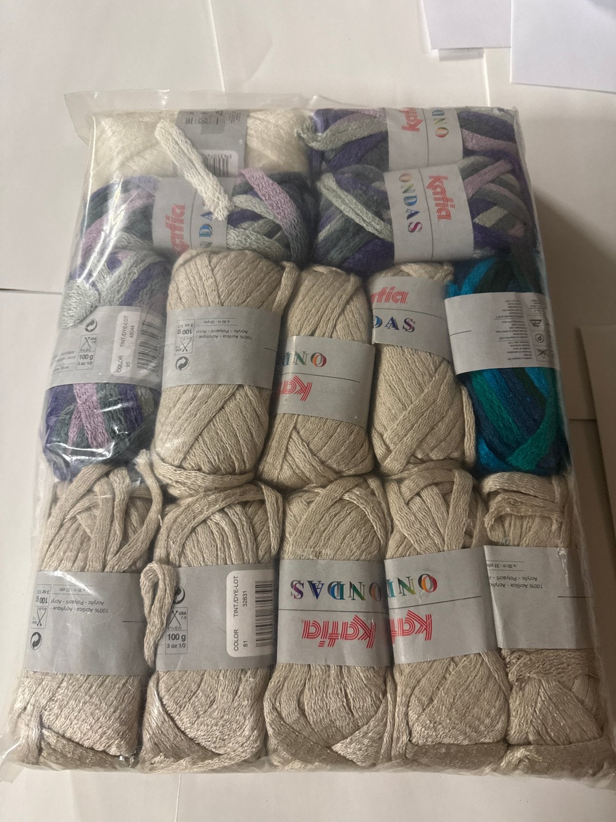 Katia Ondas Wol/Garen Lot - Diverse Kleuren (2), C, Breien of Haken, C, Nieuw