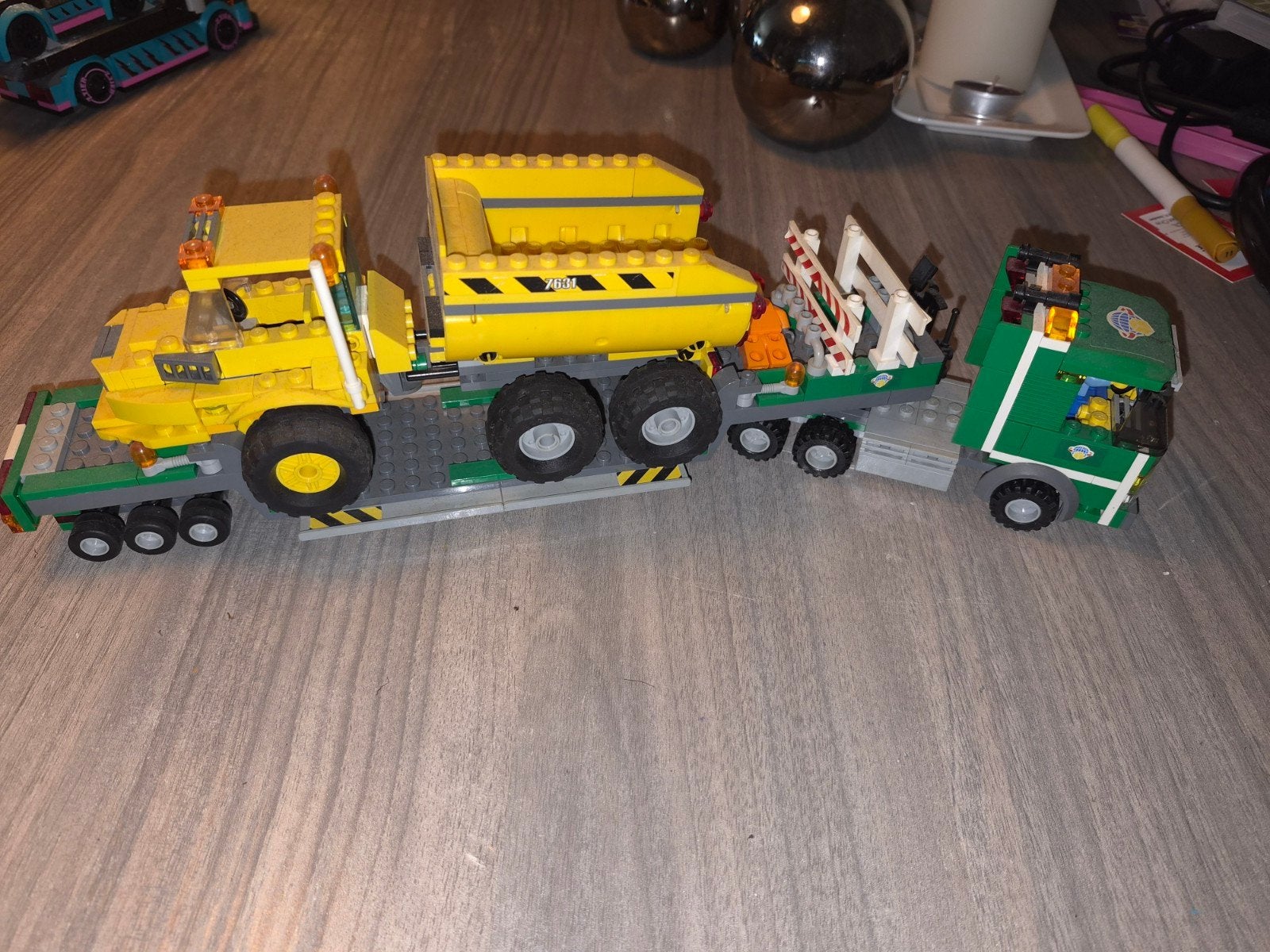 LEGO Dieplader Vrachtwagen met Dumper Truck, Ophalen, Gebruikt
