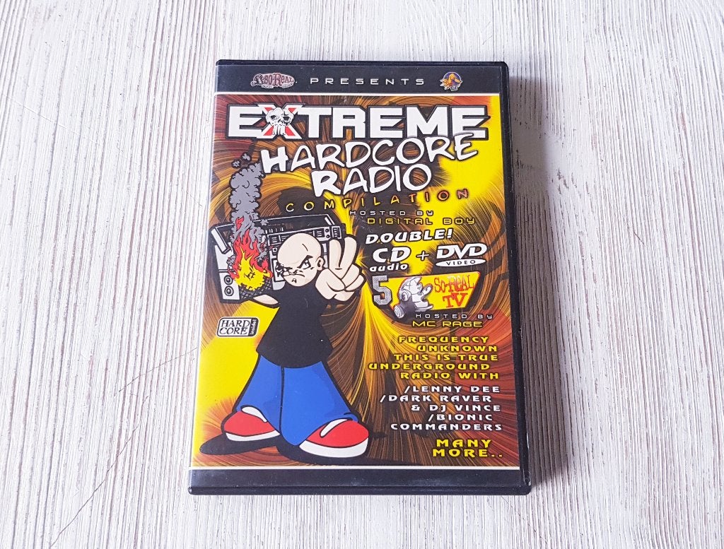 Extreme Hardcore Radio CD en DVD pack. ( Gabber / D-Boy ), Cd's en Dvd's, Cd's | Dance en House, Zo goed als nieuw, Hardcore, Boxset