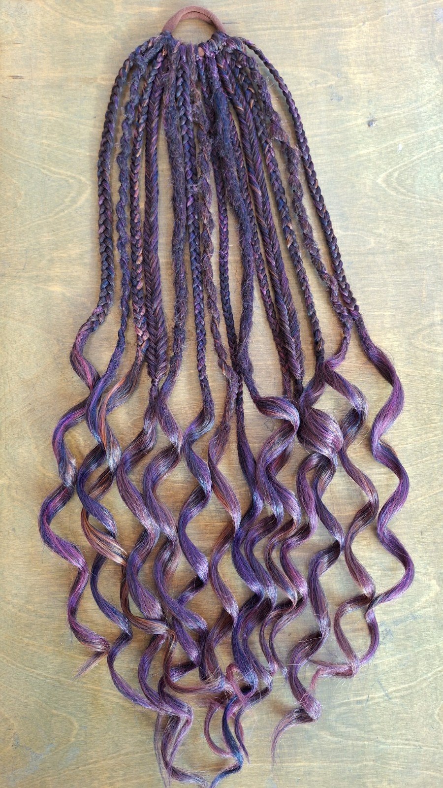 Ponytail dreads vlechten wave krullen synthetisch blend mix, Ophalen of Verzenden, Nieuw, Pruik of Haarverlenging