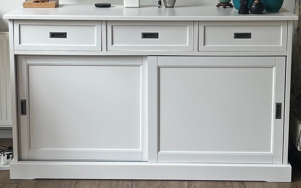 IKEA LARSFRID buffet basic 151x90 white, Huis en Inrichting, Kasten | Buffetkasten, Ophalen, 50 tot 100 cm, Zo goed als nieuw
