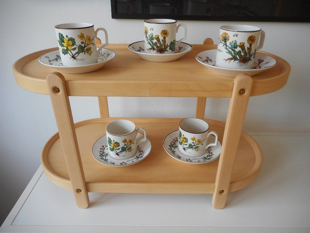 Kop en schotels van Villeroy & Boch Botanica, 5 stuks, Villeroy & Boch, Ophalen of Verzenden, Zo goed als nieuw, Overige stijlen