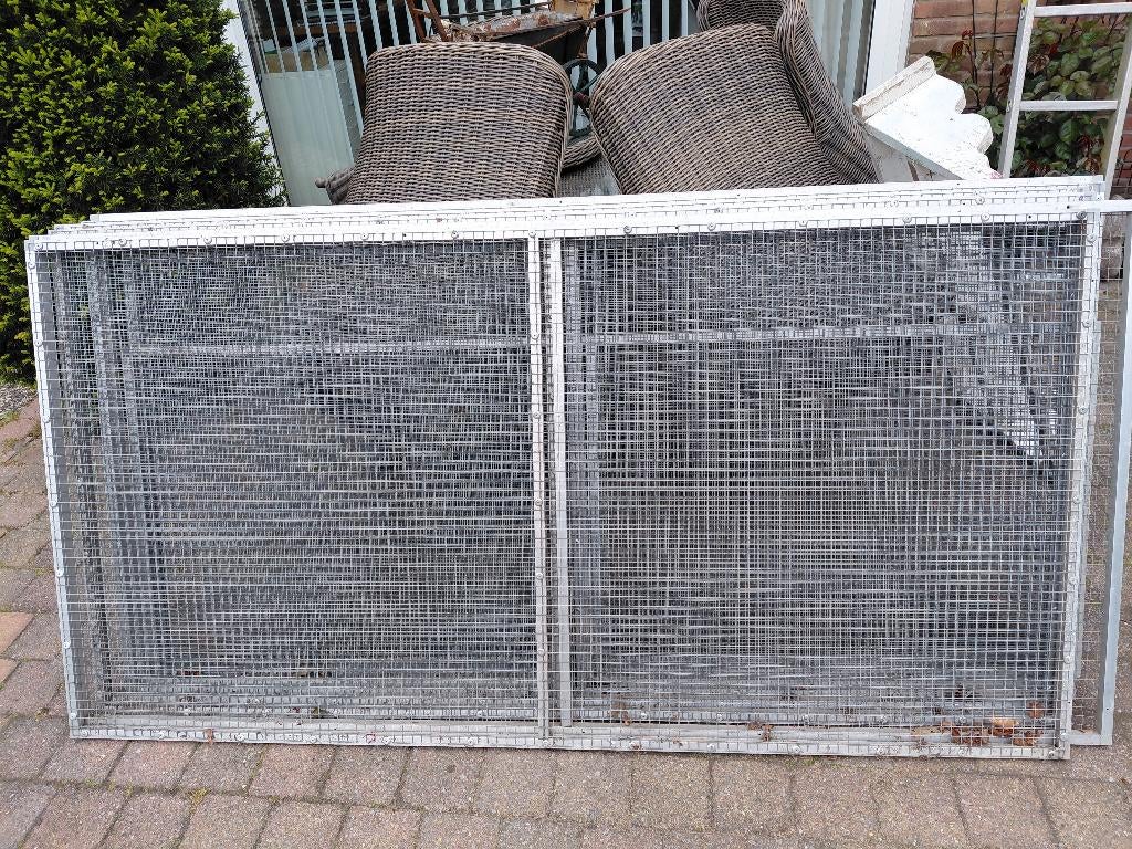 volière panelen diverse maten zie omschrijving gaas19x19mm, Ophalen, Gebruikt, Aluminium, Volière