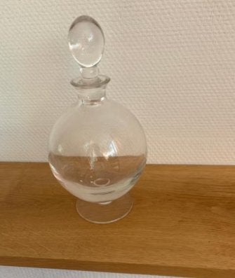 Hippe kristallen karaf voor port of likeur - Leuk kado!, Antiek en Kunst, Antiek | Glas en Kristal, Ophalen
