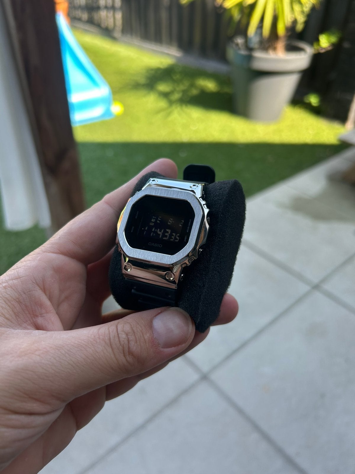 Casio Gshock | DW5600 met metal mod | GM5600U, Ophalen of Verzenden, Zo goed als nieuw, Staal, Casio