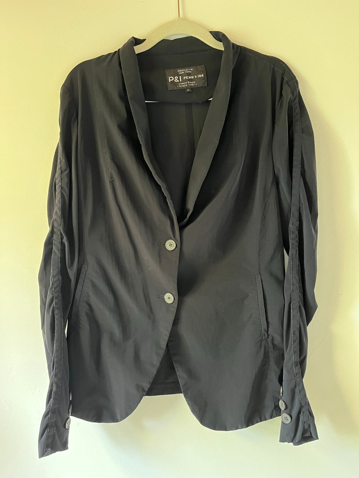Penn & Ink Zwarte blazer Maat 42, Zwart, Maat 42/44 (L), Ophalen of Verzenden, Zo goed als nieuw