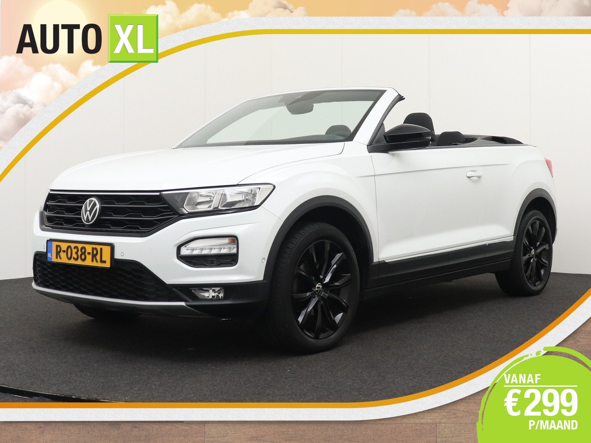 Volkswagen T-Roc Cabrio 116 PK BlackLine Camera Adap.Cruise, Voorwielaandrijving, Stof, Gebruikt, Cabriolet