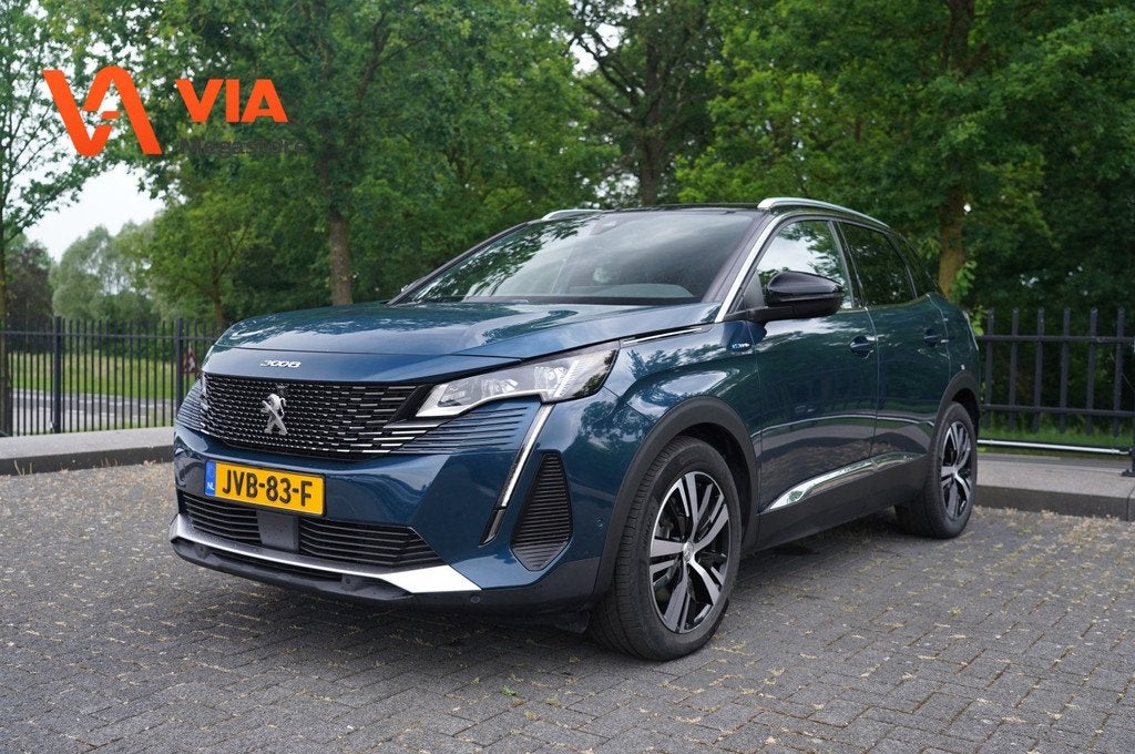 Peugeot 3008 1.6 Hybrid 225 GT | PANO | Camera | PDC | Stoel, Auto's, Peugeot, Huisgarantie, Met garantie (alle), Blauw, Leder en Stof