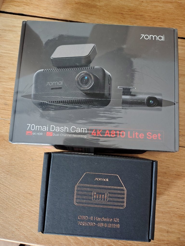 70mai A810 Lite Set Dash cam 4K HDR Dashcam Voor + Achter, Auto diversen, Dashcams, 70mai, Nieuw, Ophalen of Verzenden, 70mai