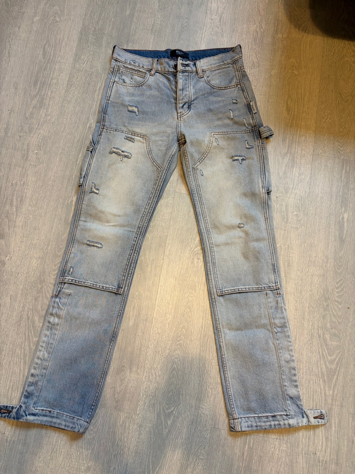 Mike Amiri jeans Straight Fit Jeans Maat s - Nieuwstaat, Kleding | Heren, Ophalen of Verzenden, Zo goed als nieuw, Blauw, W32 (confectie 46) of kleiner