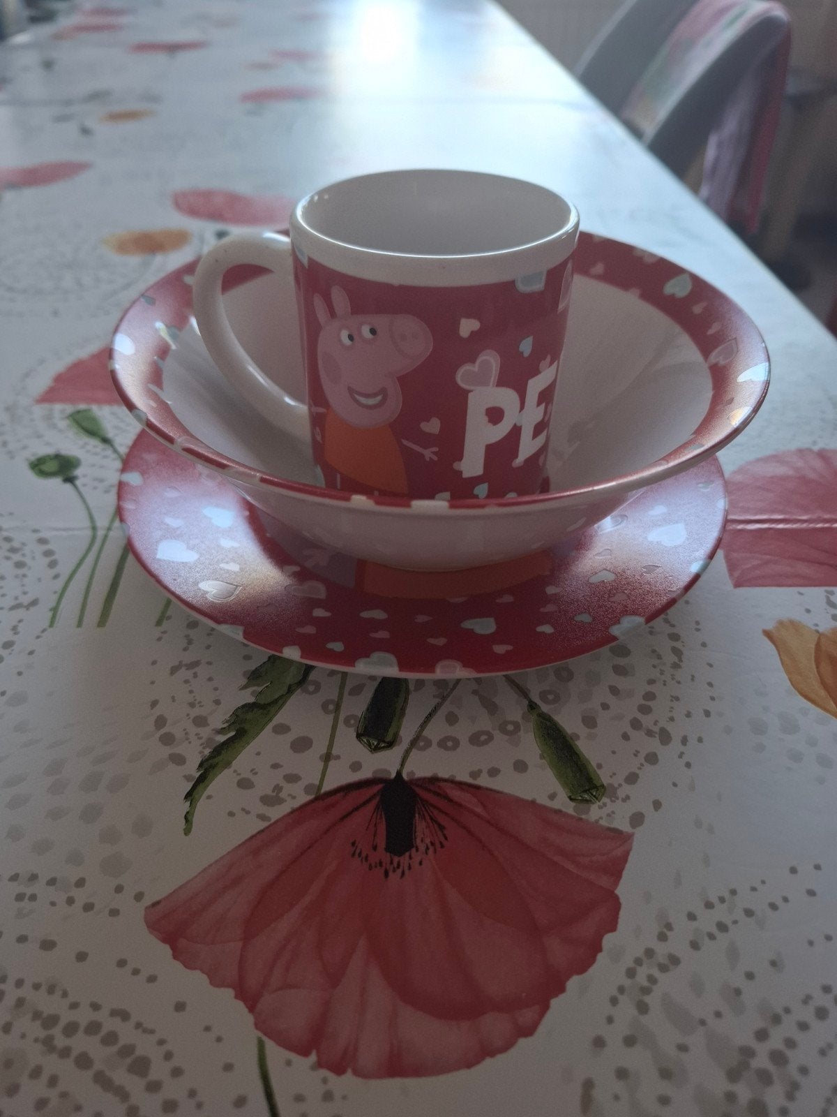 Peppa Pig servies set, Ophalen, Zo goed als nieuw, Overige stijlen