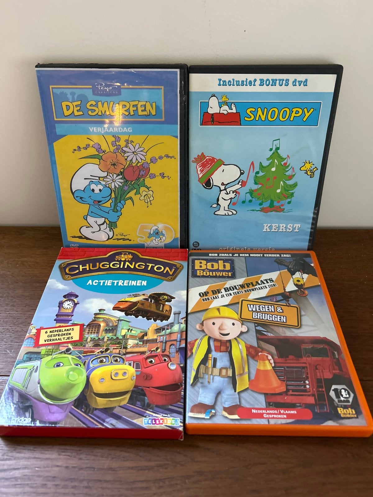 DVD's: De Smurfen, Snoopy, Chuggington, Bob de Bouwer, Animatie, Verzamelbox, Alle leeftijden, Gebruikt