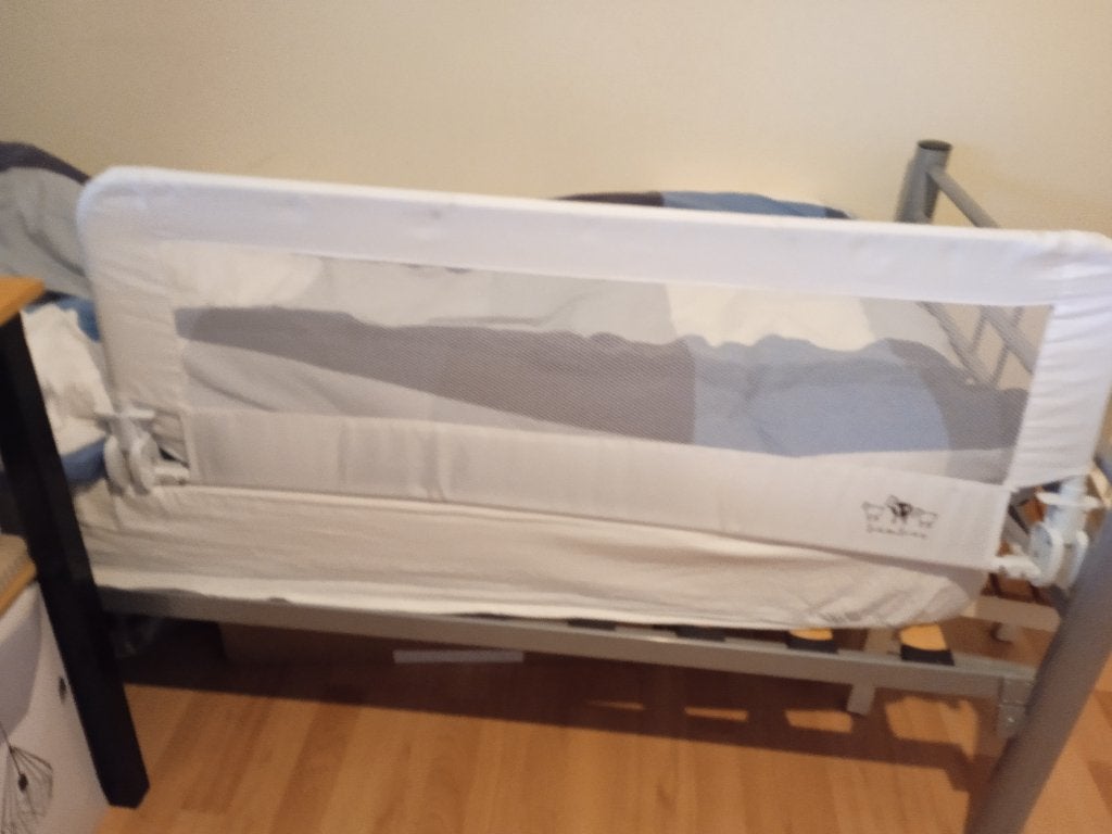 bedhekje, Kinderen en Baby's, Kinderkamer | Bedden, Ophalen, Zo goed als nieuw, Minder dan 140 cm, Minder dan 70 cm