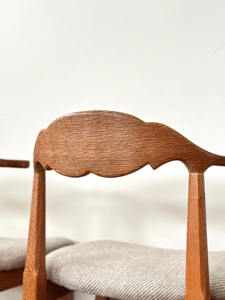 Vintage stoelen set 4 eiken Henning Kjærnulf E.G. Møbler, Ophalen, Gebruikt, Overige kleuren, Vier
