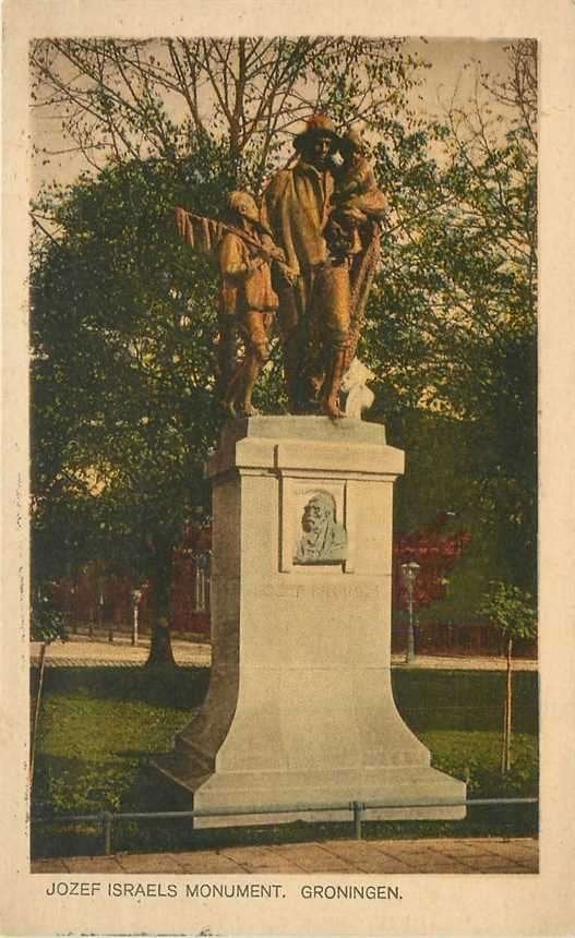 300-050-035 Groningen Jozef Israels Monument, Verzamelen, Ansichtkaarten | Nederland, Verzenden, Voor 1920, Groningen