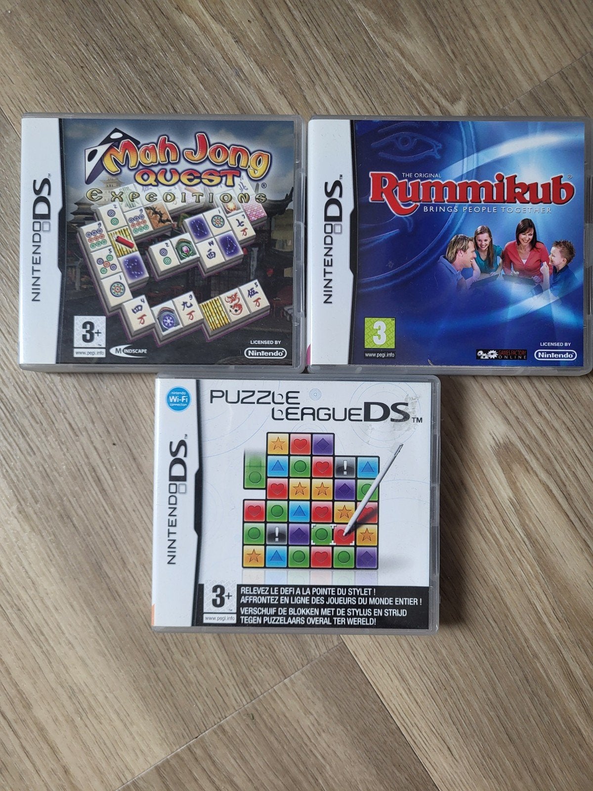 Nintendo DS Spellen: Mah Jong Quest, Rummikub, Puzzle League, Spelcomputers en Games, Puzzel en Educatief, Gebruikt, 1 speler