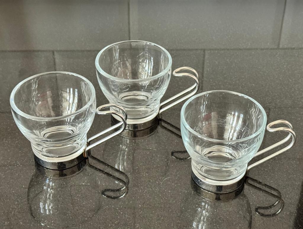 3 Vitrosax Espresso Kopjes - Nieuw, Nieuw, Ophalen of Verzenden, Glas, Overige stijlen