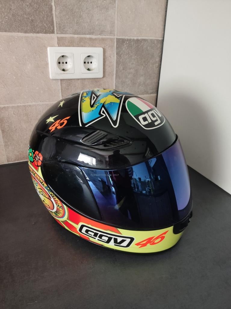 AGV integraalhelm Valentino Rossi motorhelm collector, Ophalen of Verzenden, Tweedehands, Integraalhelm, AGV