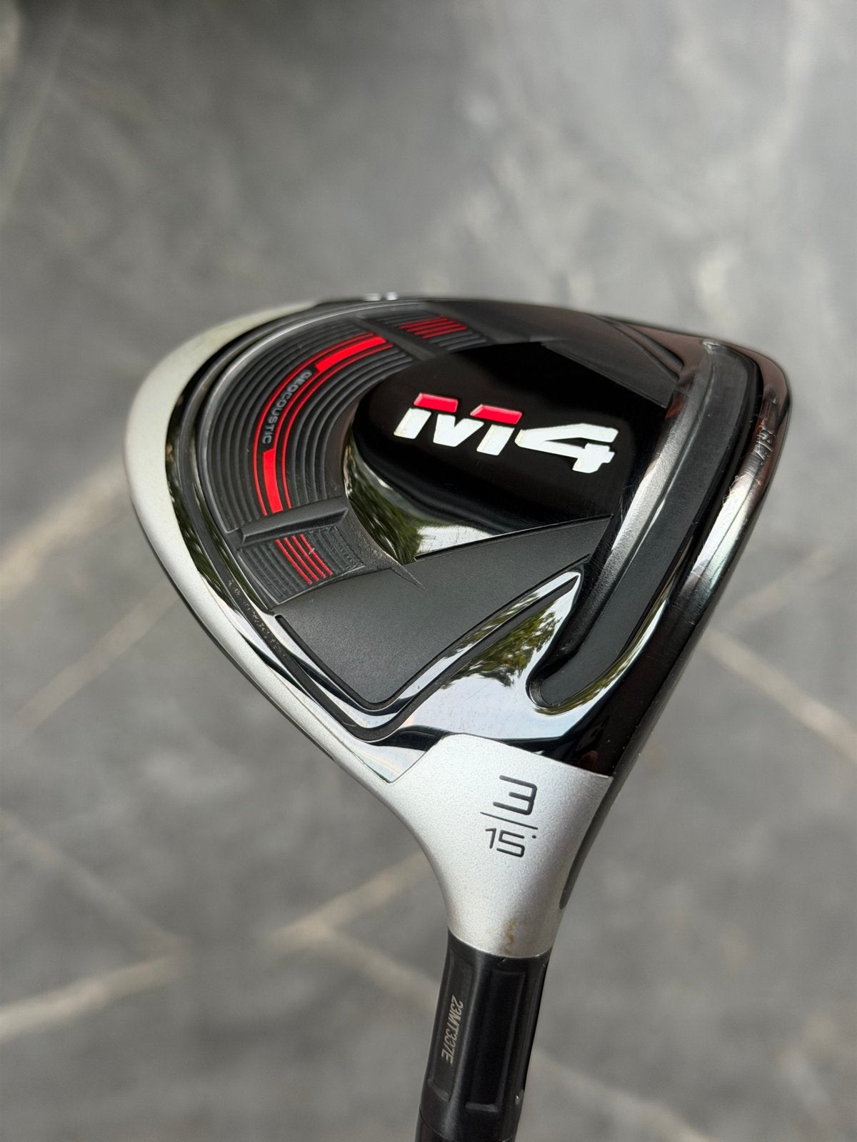 TaylorMade M4 3-Wood 15 met Fujikura Atmos FW 5R-Flex, Ophalen of Verzenden, Zo goed als nieuw, Club, Overige merken
